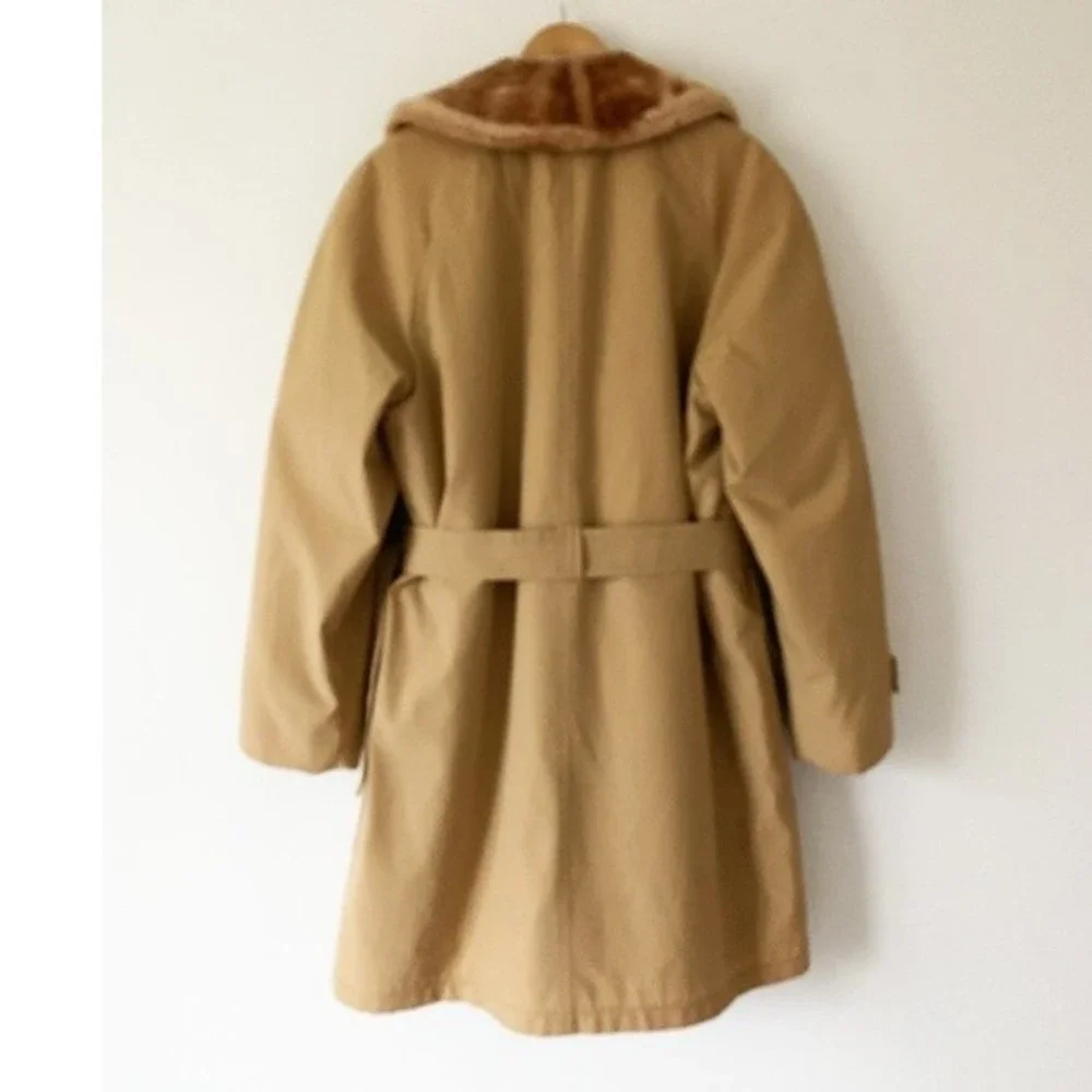 Richman Brothers Fur Lined Trench Coat - Picture 2 of 7